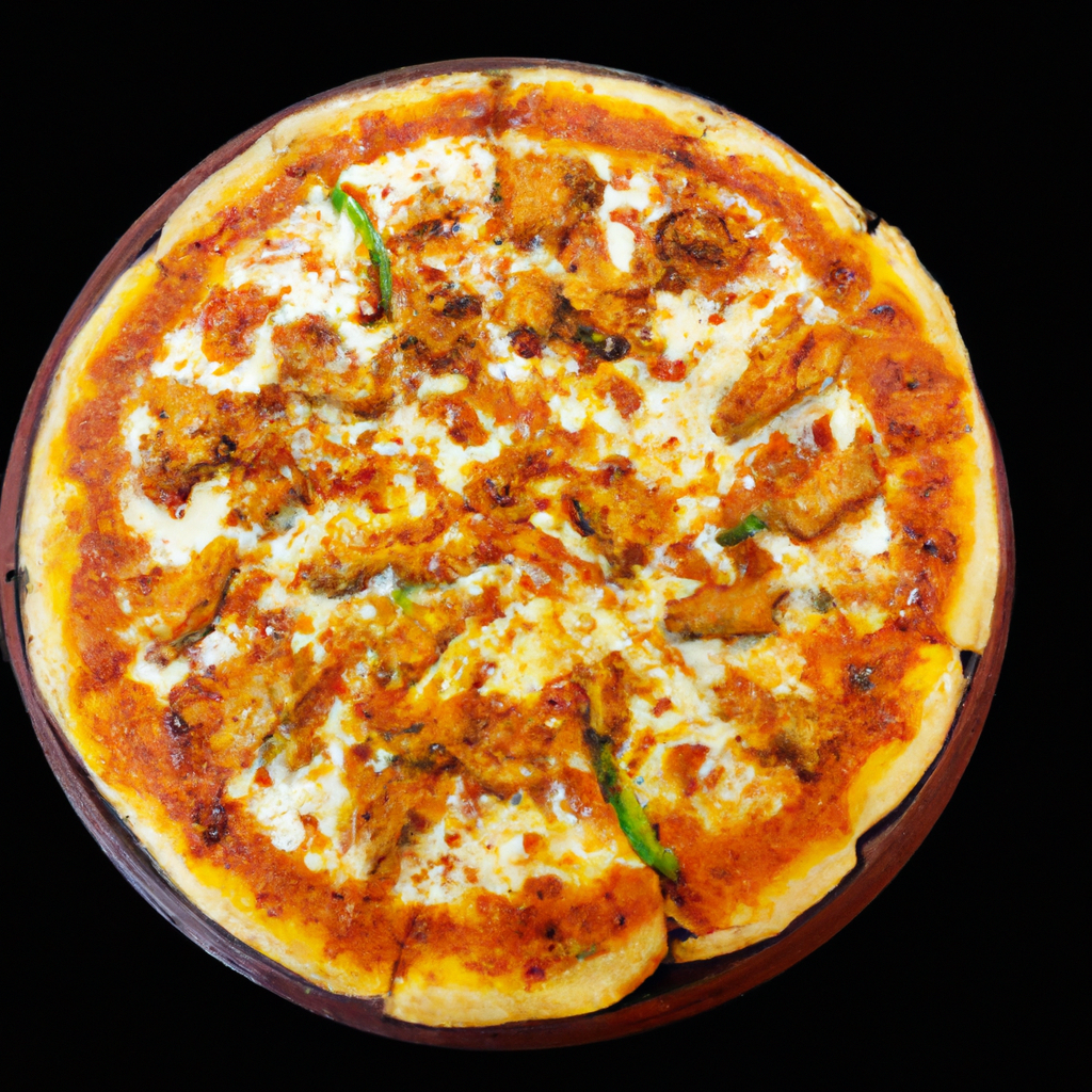 신선한 바질 마르게리타 피자